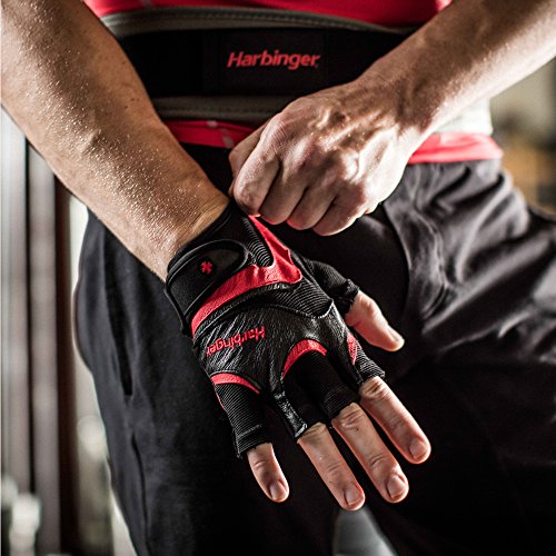 Harbinger FlexFit Non-Wristwrap Weightlifting Gloves with Flexible
